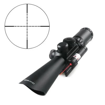 ANS 3.5-10X40E Red/Green Mil-Dot Sight Scope + Tactical Red Mil Dot Laser Sight
