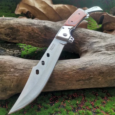 Folding Knife with Wood Handle